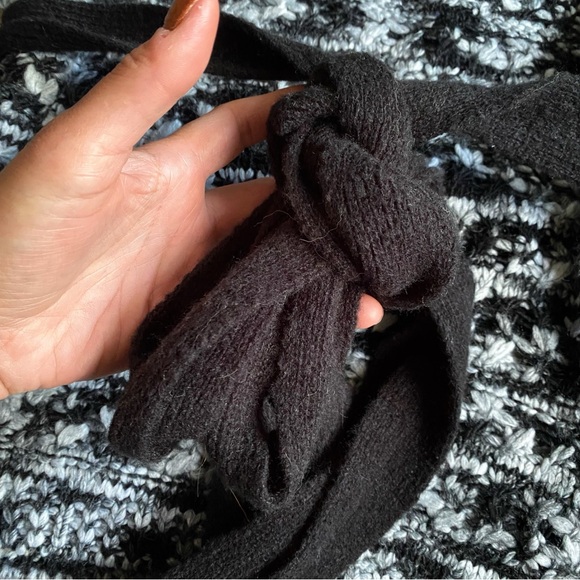 🖤 ZARA GREY BLACK CHUNKY KNIT PERFORATED BELTED SWEATER! - Picture 12 of 16